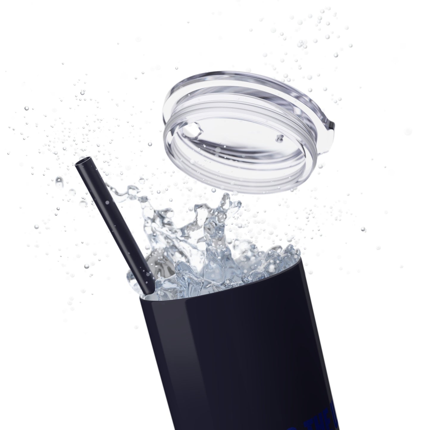 Welcome to the UK You Wanker - Skinny Stainless Steel Tumbler with Straw, 20oz