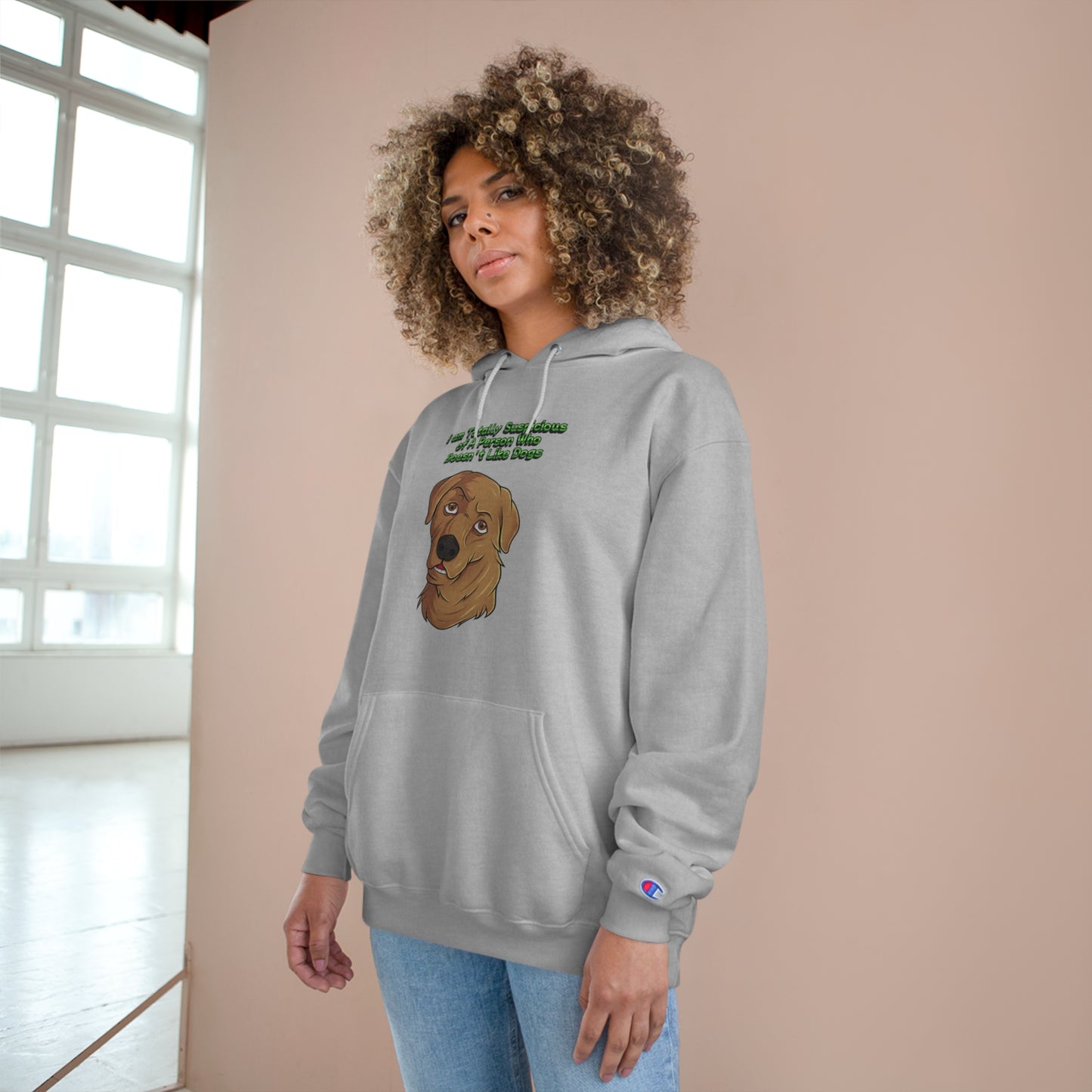 Dog Lovers front and back designed Champion Hoodie