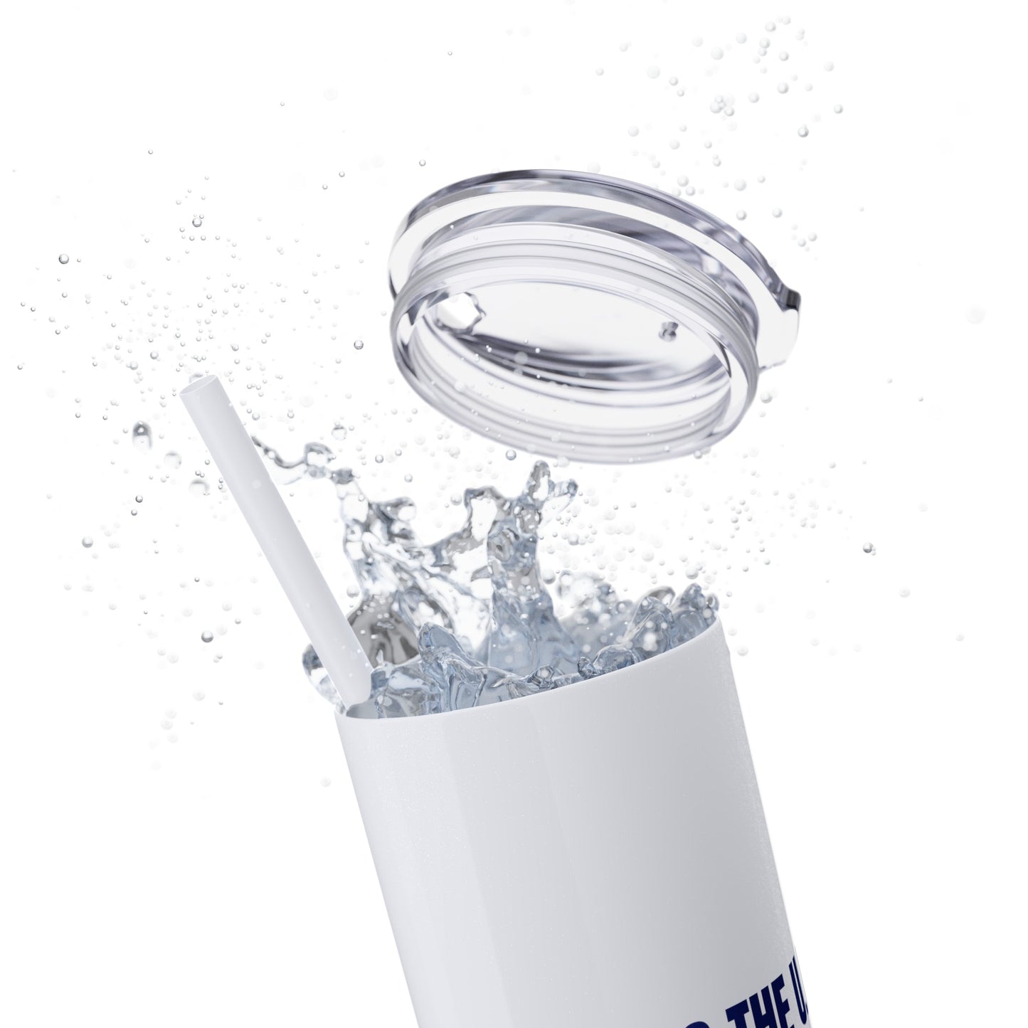 Welcome to the UK You Wanker - Skinny Stainless Steel Tumbler with Straw, 20oz