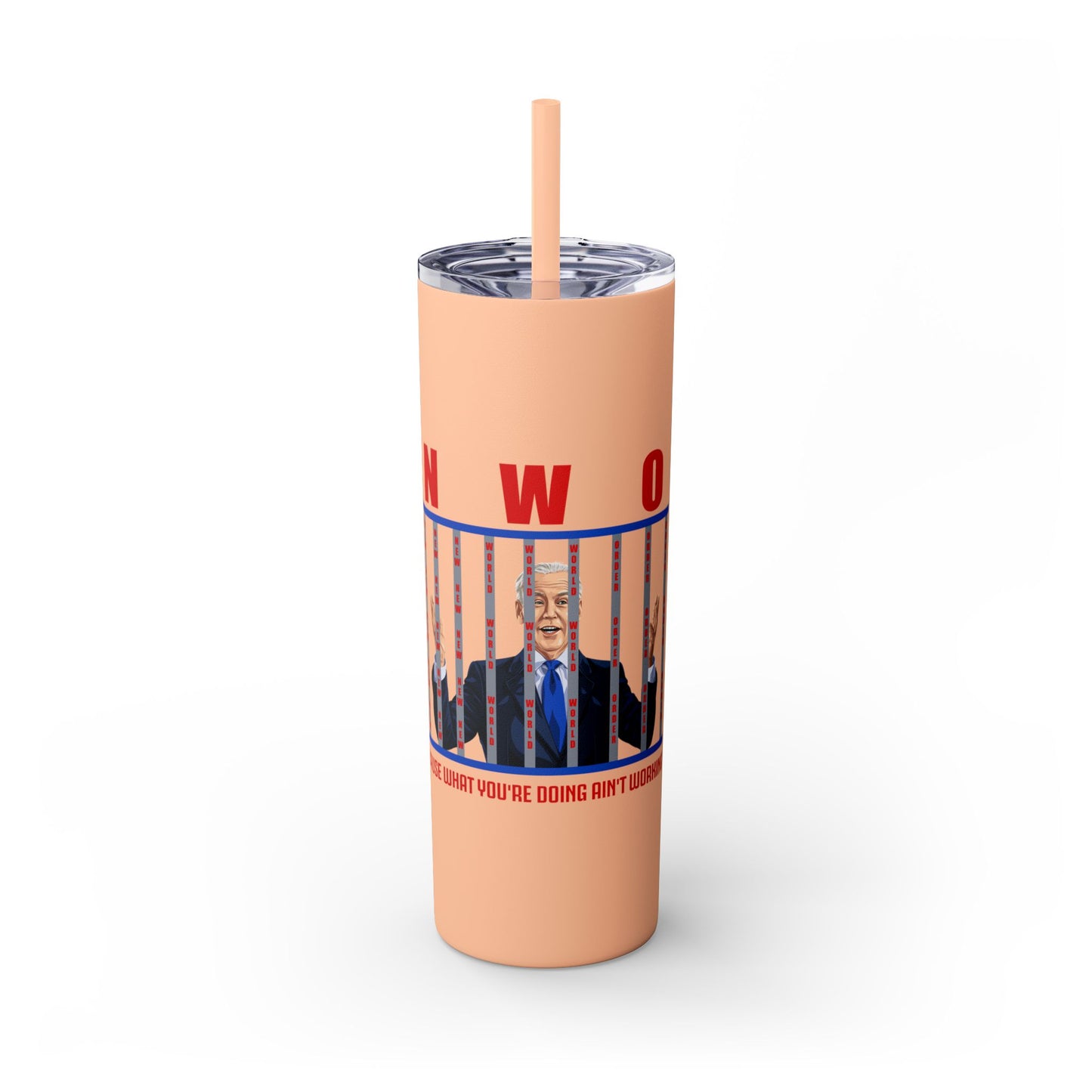 Brandon gotta go Skinny Tumbler with Straw, 20oz