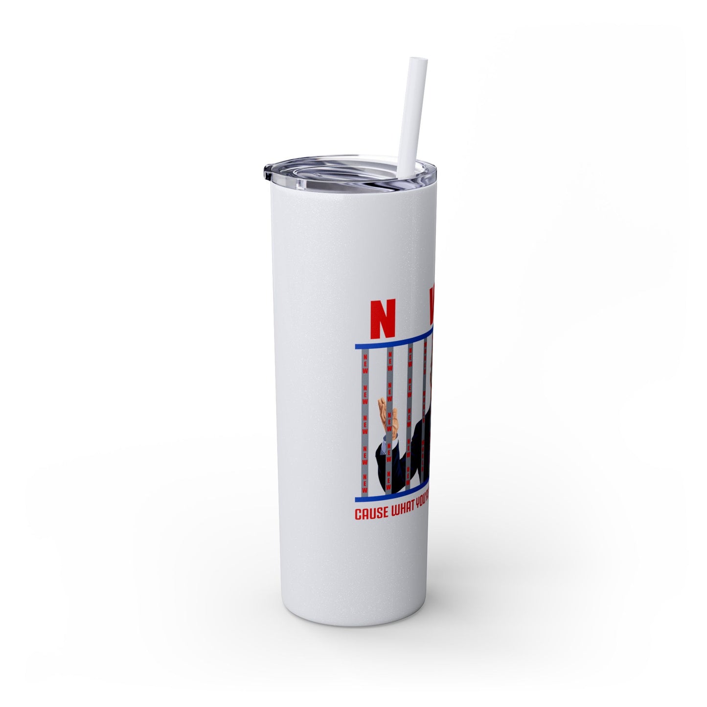 Brandon gotta go Skinny Tumbler with Straw, 20oz