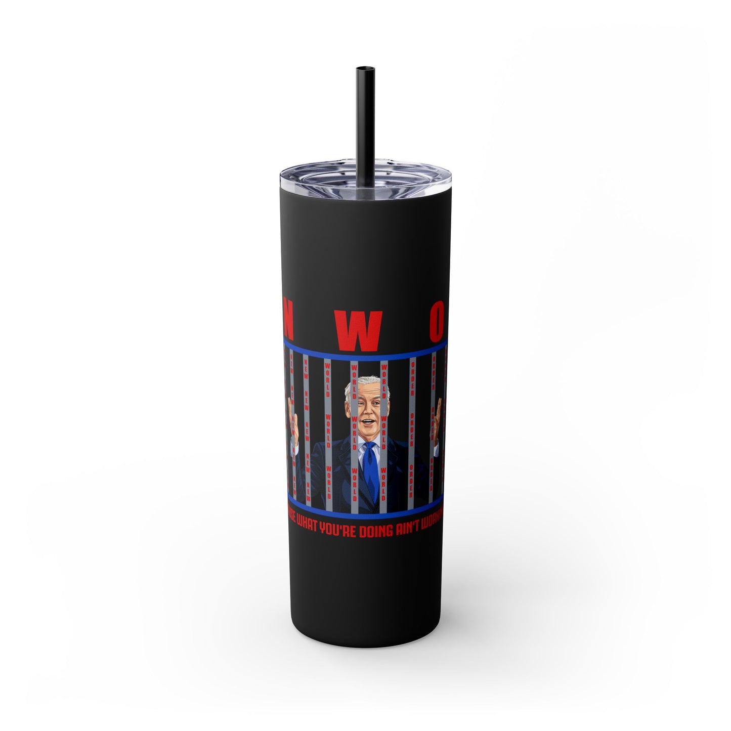 Brandon gotta go Skinny Tumbler with Straw, 20oz