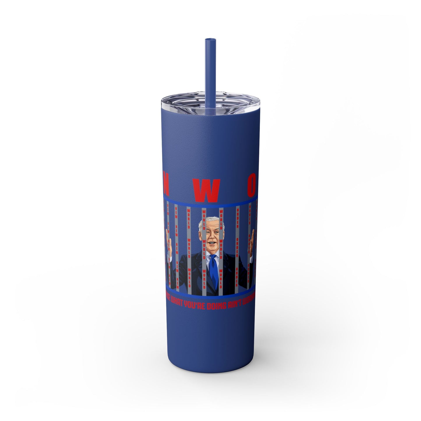 Brandon gotta go Skinny Tumbler with Straw, 20oz