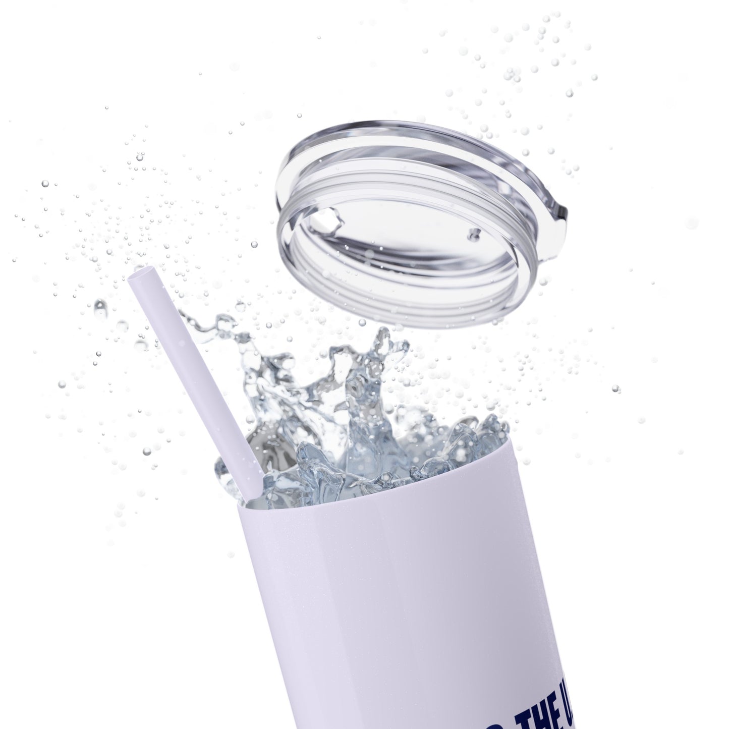 Welcome to the UK You Wanker - Skinny Stainless Steel Tumbler with Straw, 20oz