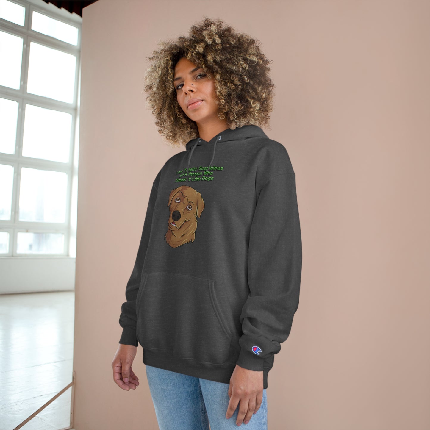 Dog Lovers front and back designed Champion Hoodie