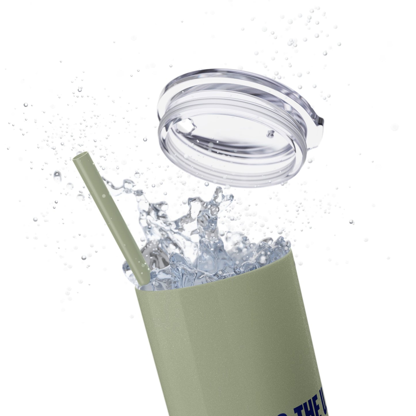 Welcome to the UK You Wanker - Skinny Stainless Steel Tumbler with Straw, 20oz