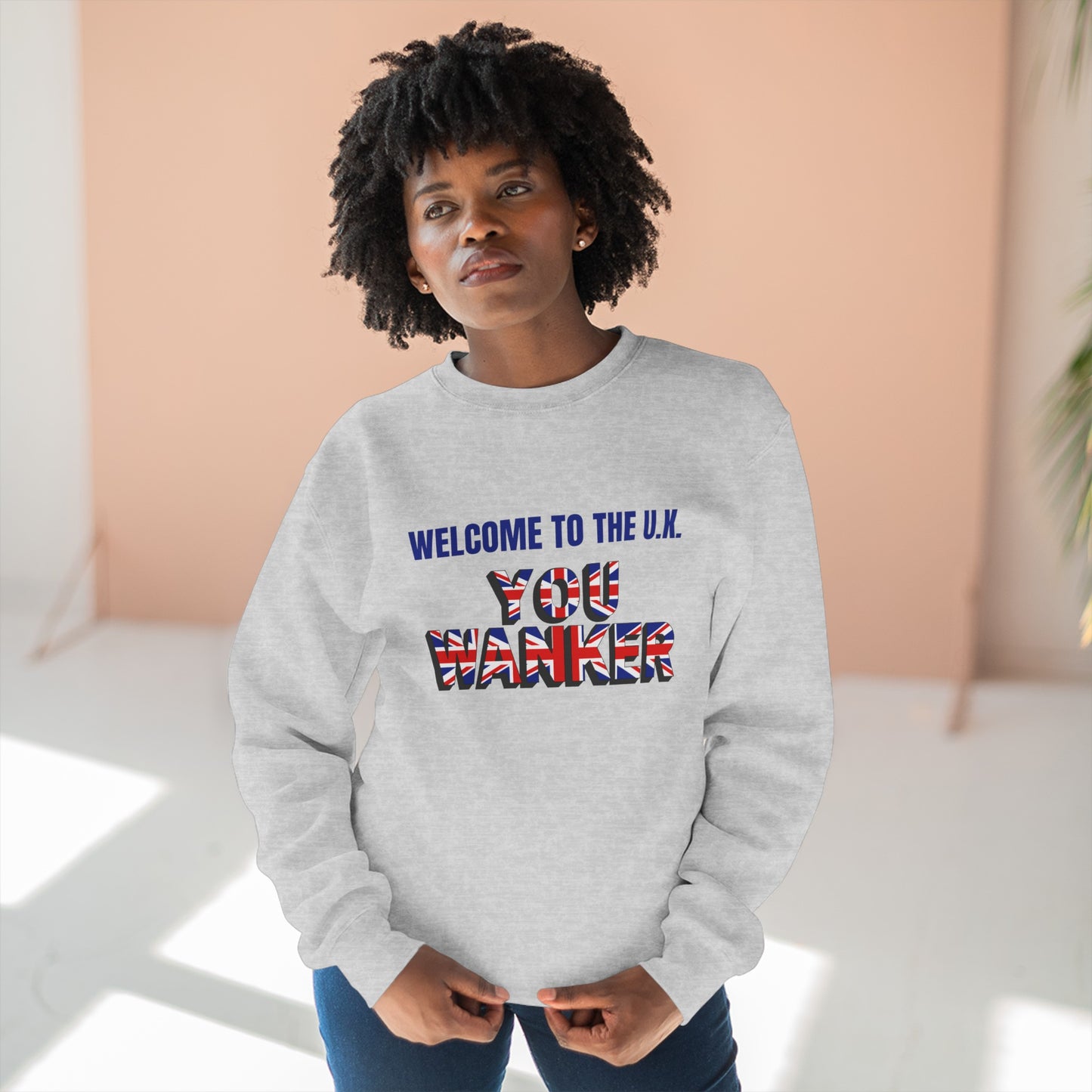Welcome to the UK- Unisex Premium Crewneck Sweatshirt