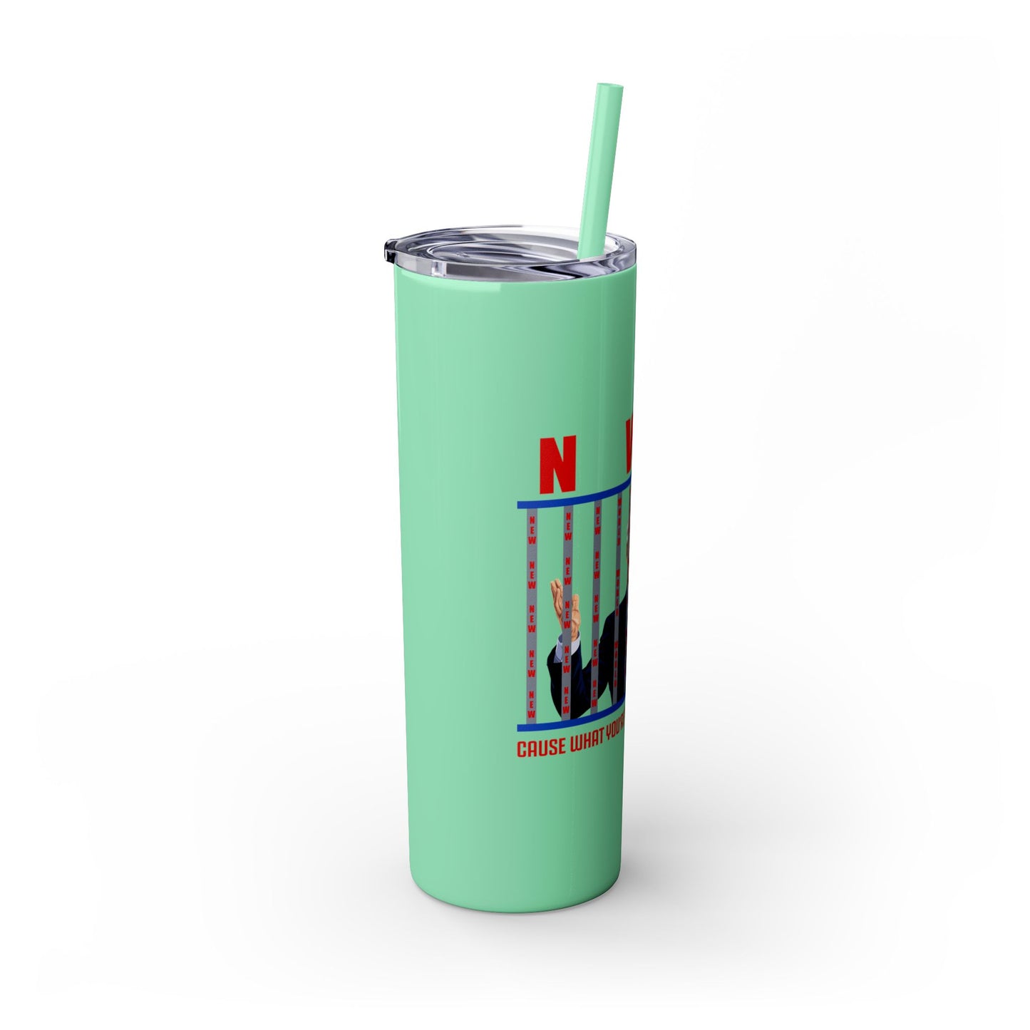 Brandon gotta go Skinny Tumbler with Straw, 20oz