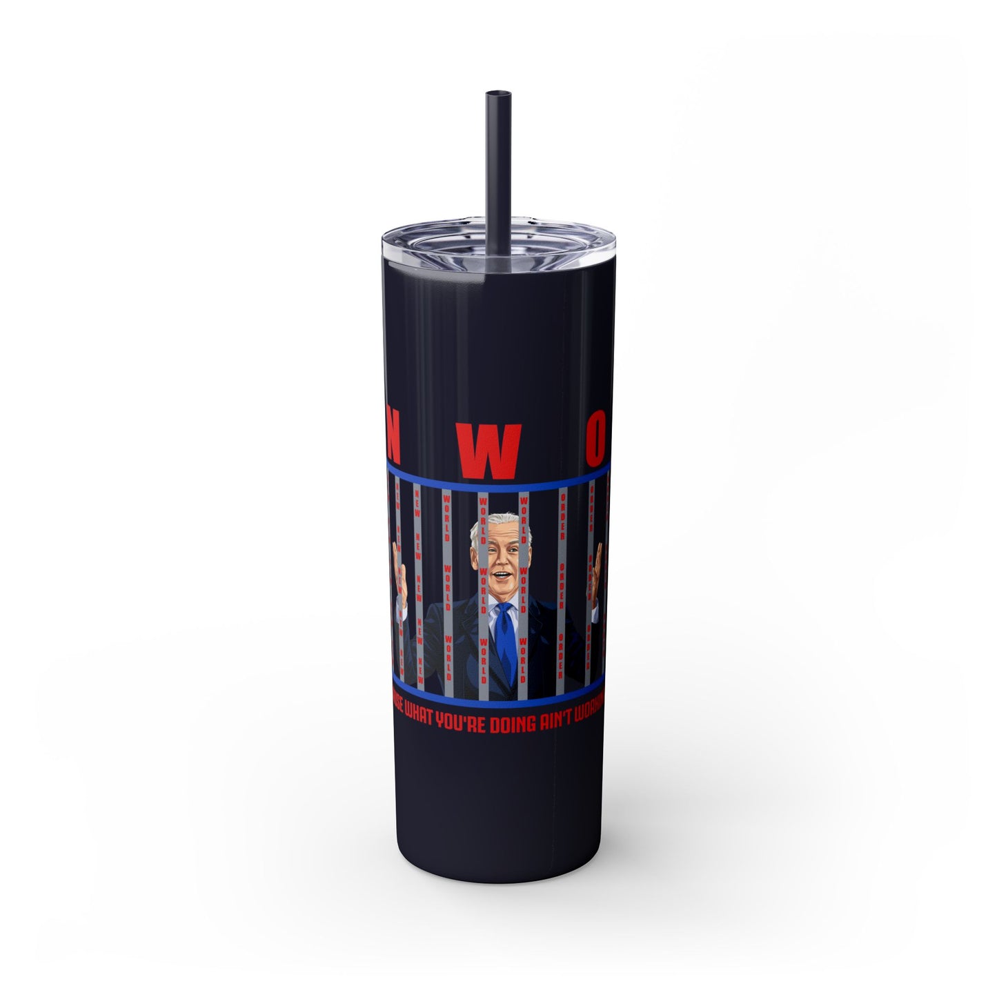 Brandon gotta go Skinny Tumbler with Straw, 20oz