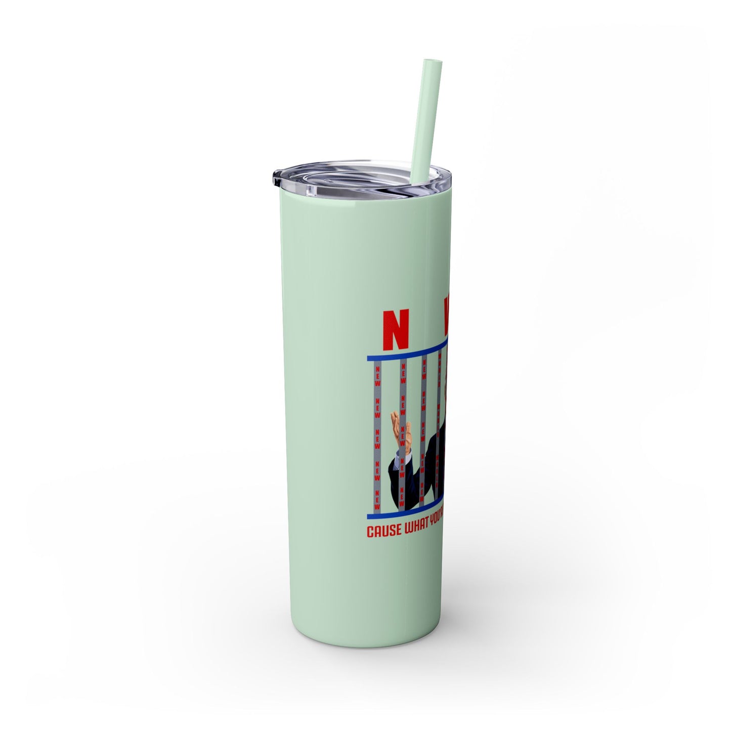 Brandon gotta go Skinny Tumbler with Straw, 20oz
