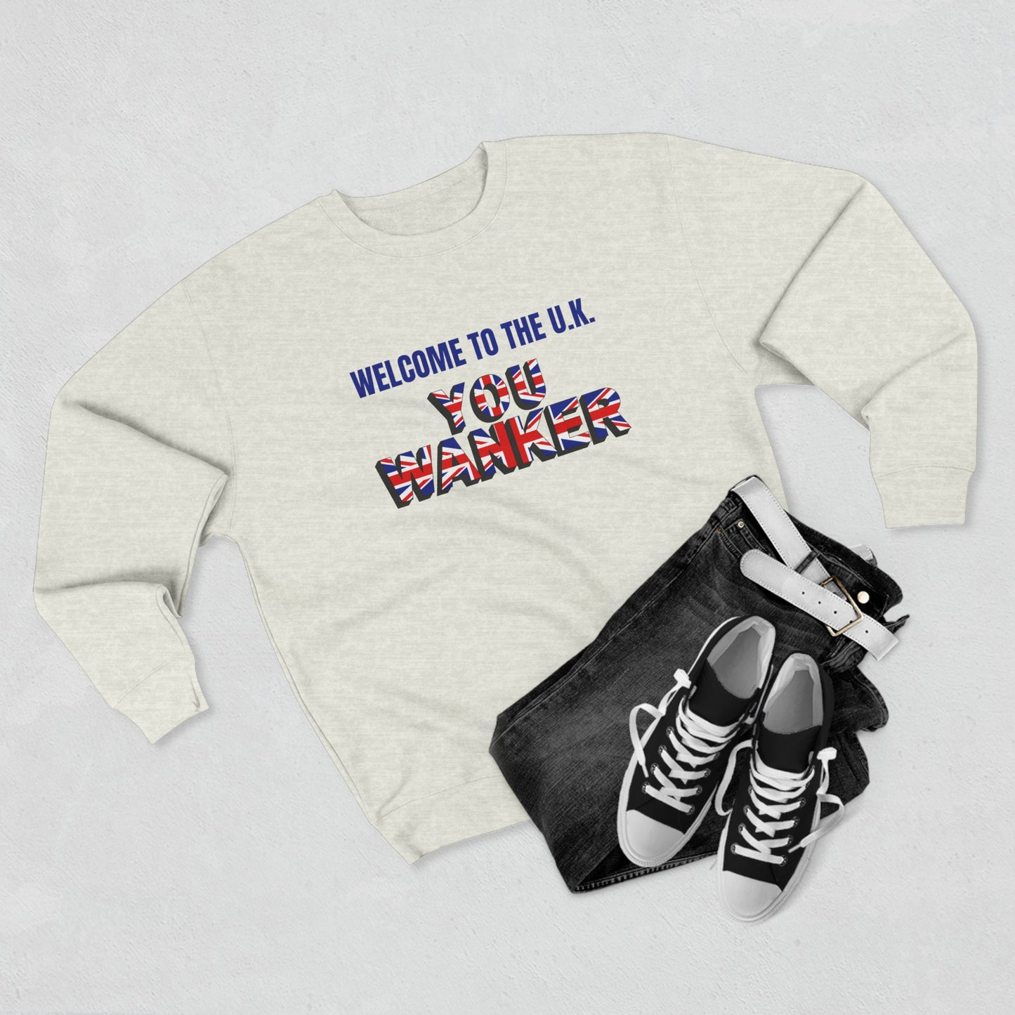 Welcome to the UK- Unisex Premium Crewneck Sweatshirt