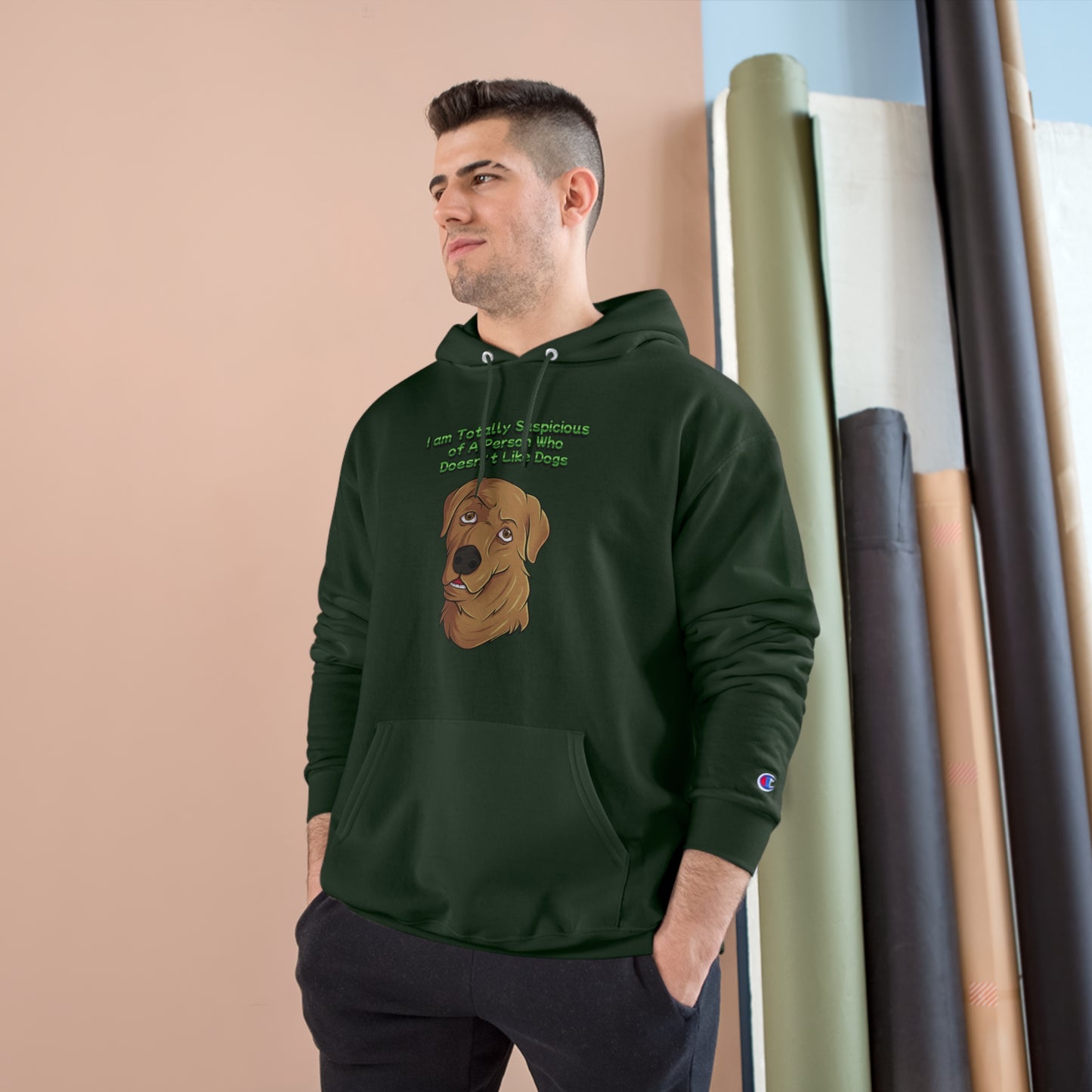 Dog Lovers front and back designed Champion Hoodie