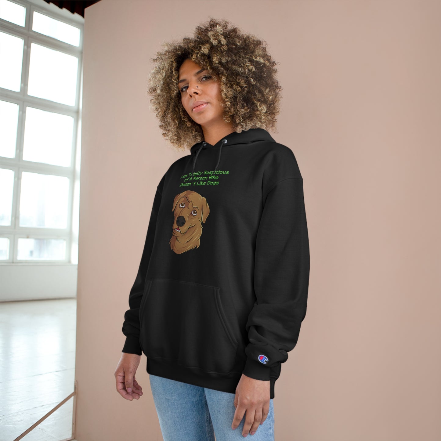 Dog Lovers front and back designed Champion Hoodie