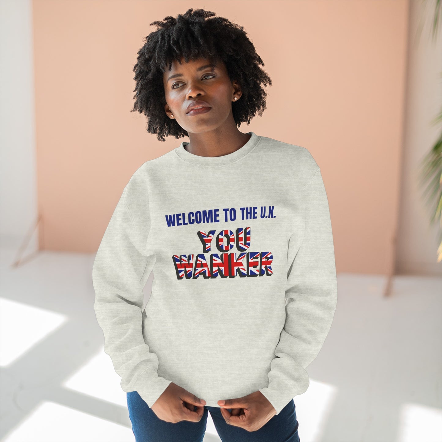 Welcome to the UK- Unisex Premium Crewneck Sweatshirt
