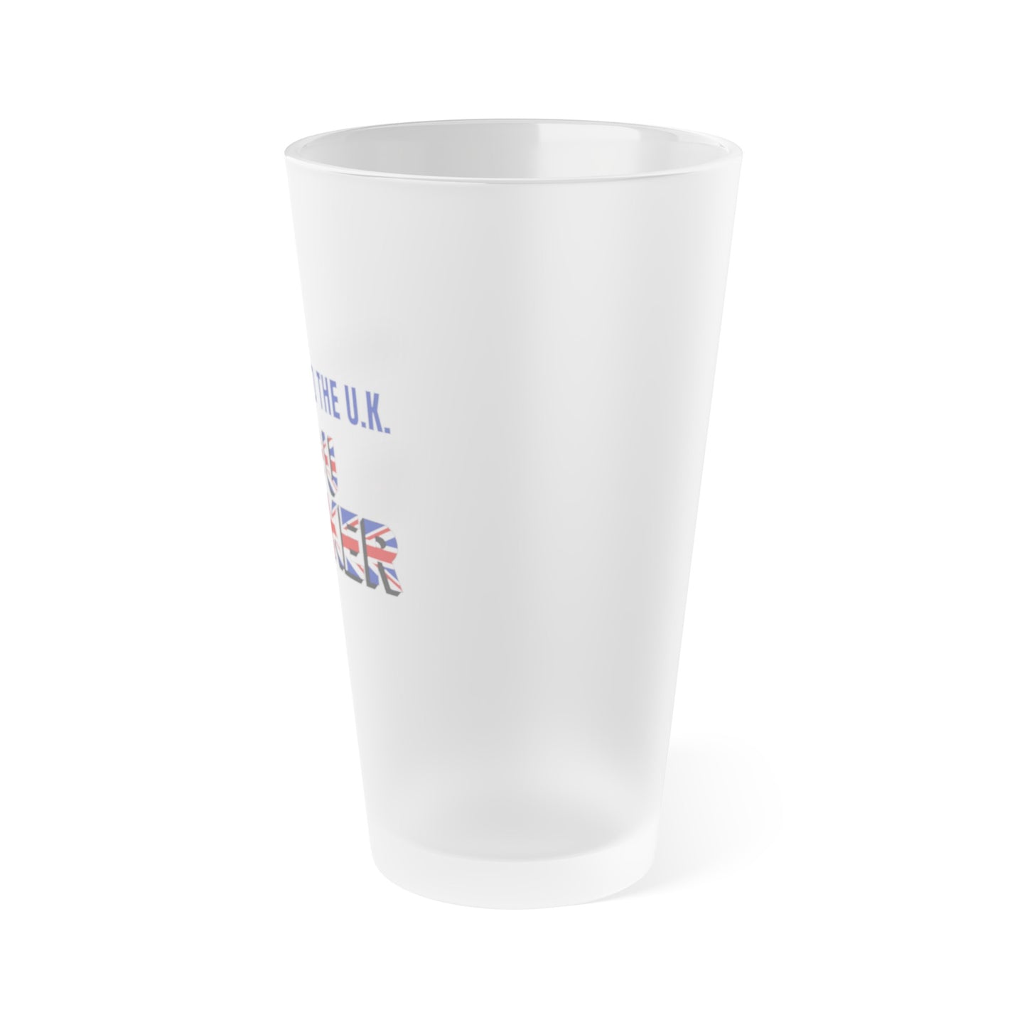 Welcome to the UK Frosted Pint Beer Glass, 16oz