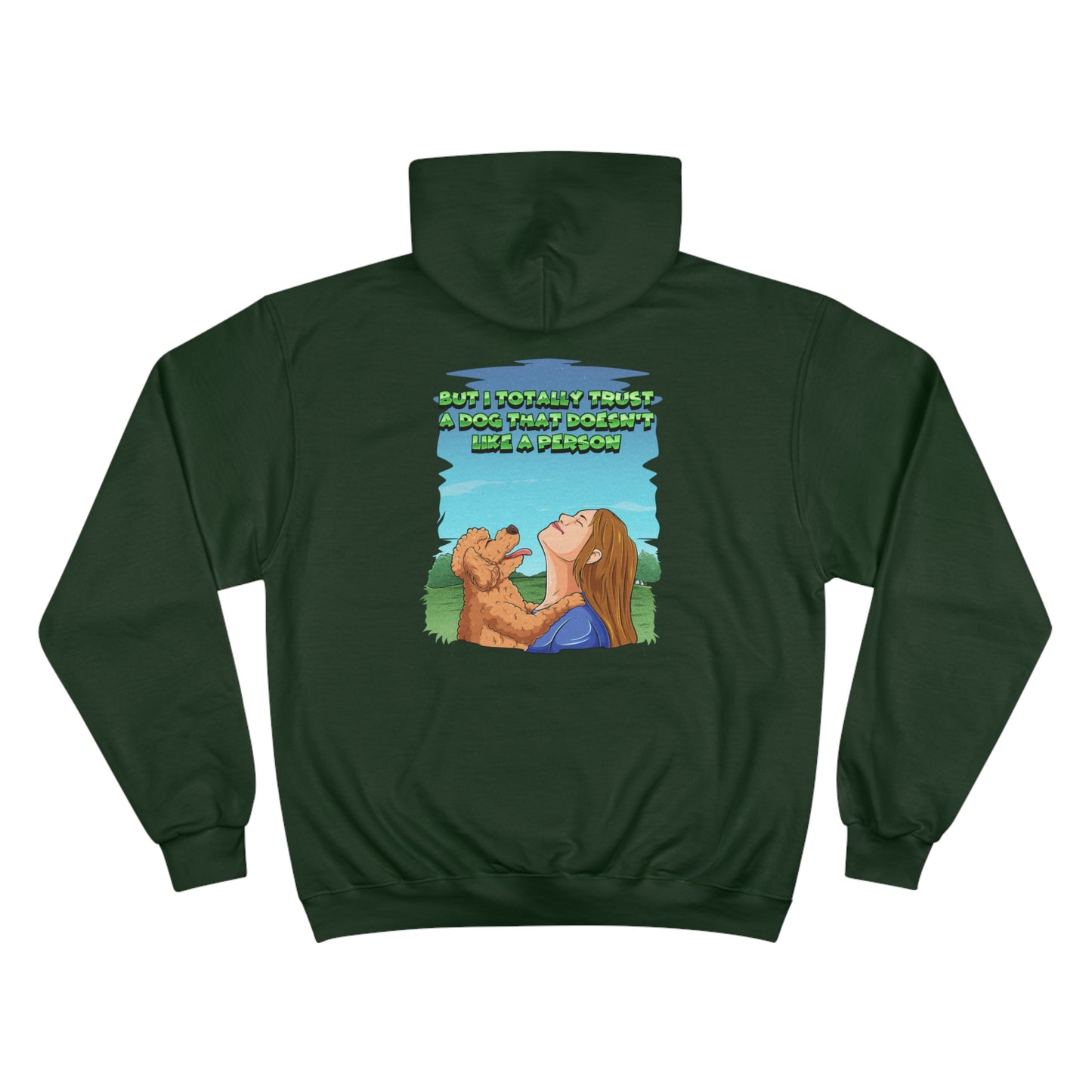Dog Lovers front and back designed Champion Hoodie