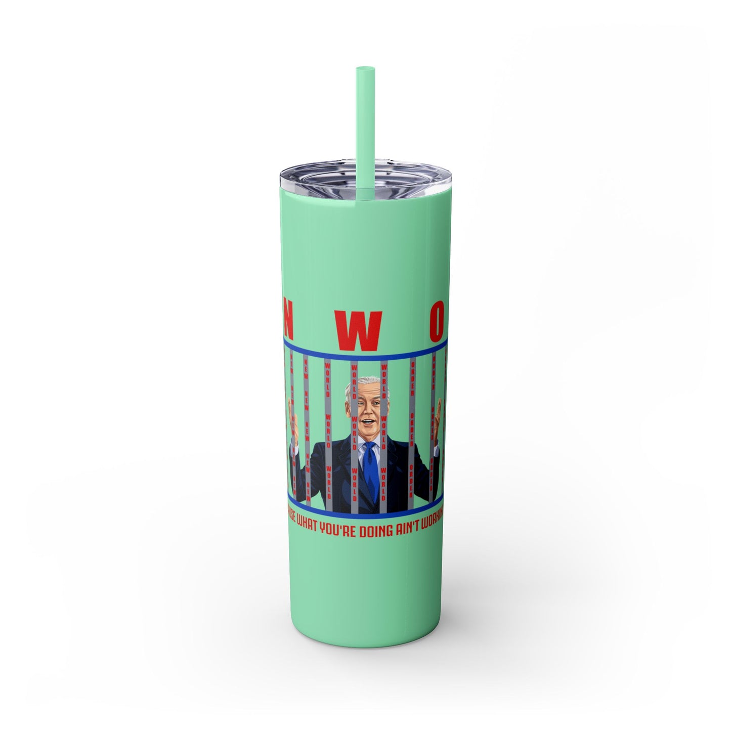 Brandon gotta go Skinny Tumbler with Straw, 20oz