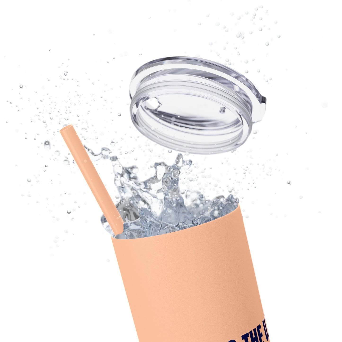 Welcome to the UK You Wanker - Skinny Stainless Steel Tumbler with Straw, 20oz