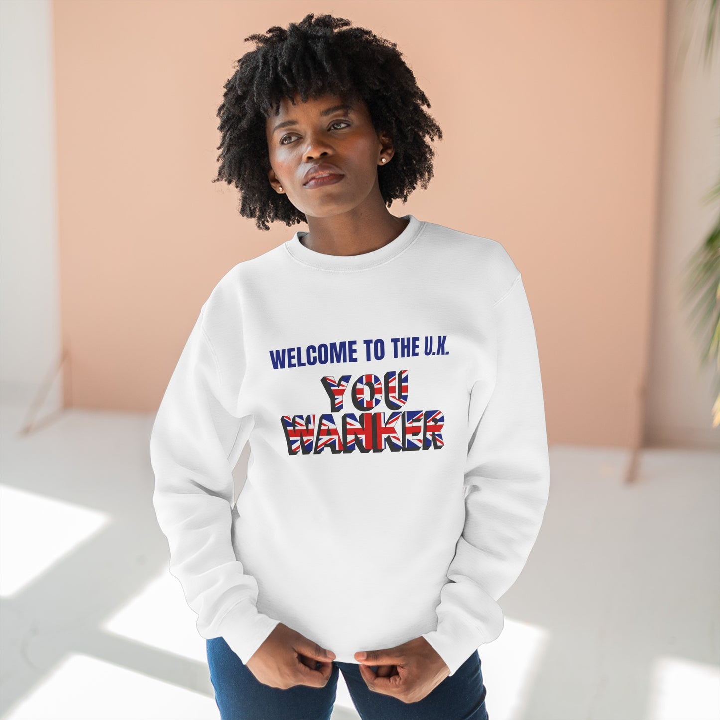 Welcome to the UK- Unisex Premium Crewneck Sweatshirt