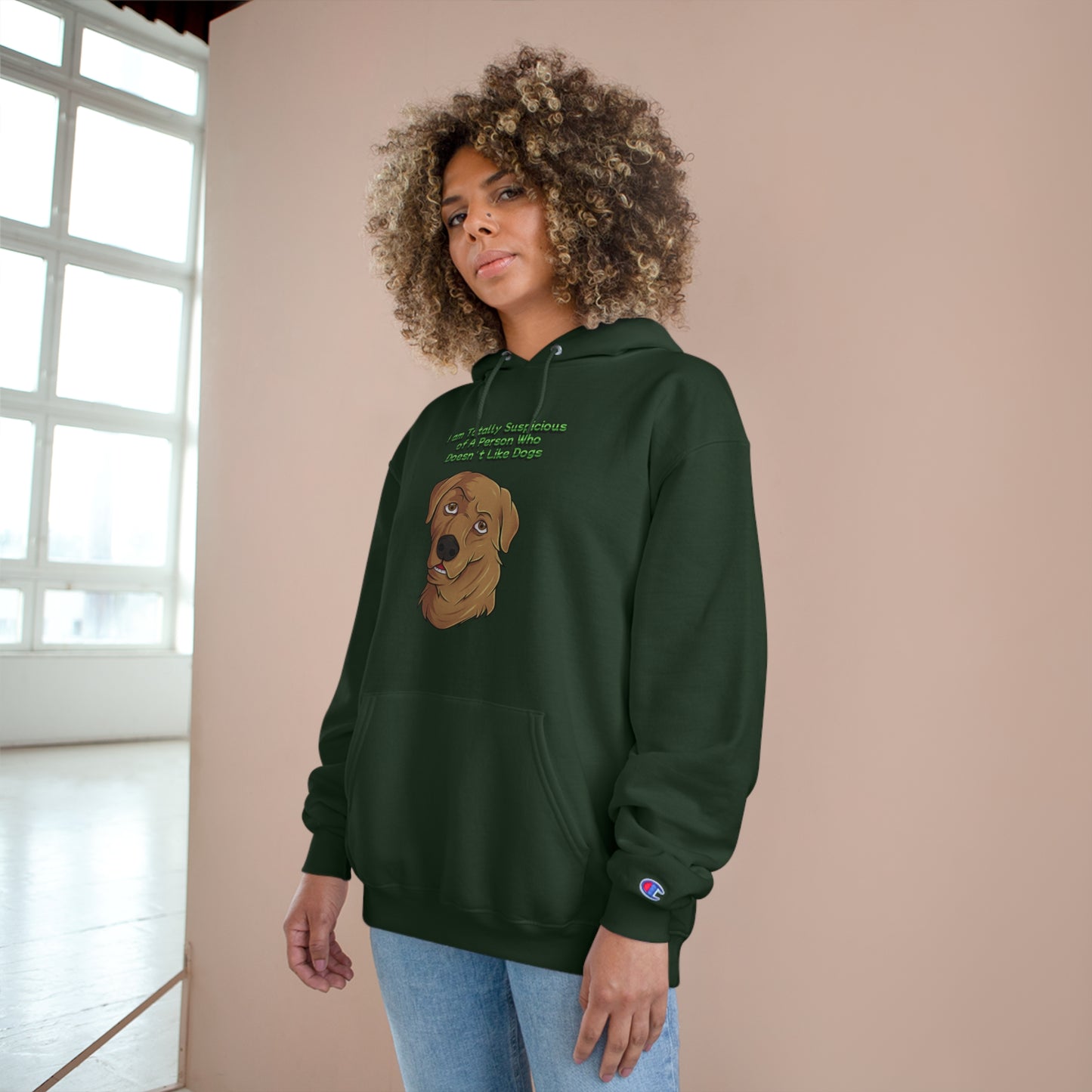 Dog Lovers front and back designed Champion Hoodie