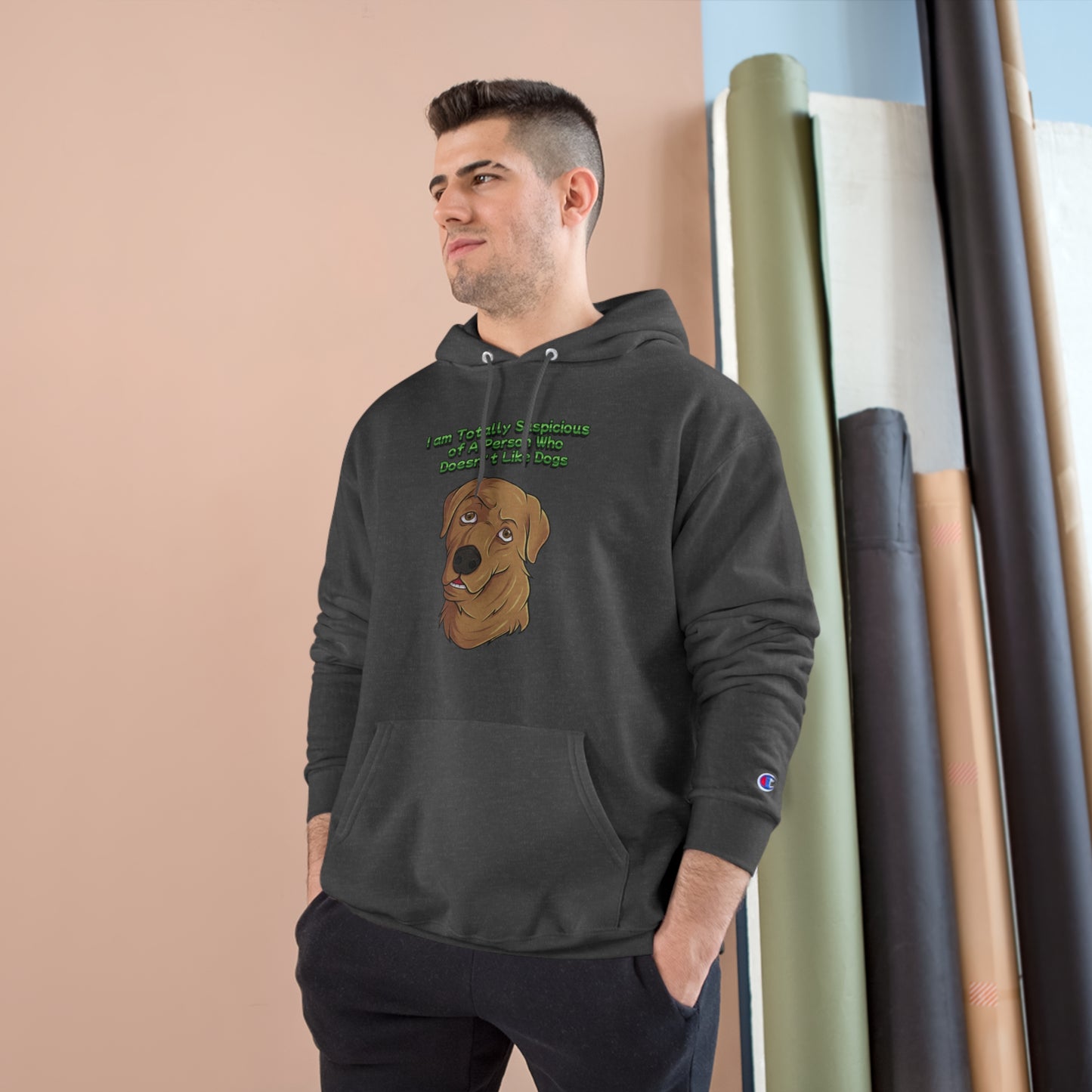 Dog Lovers front and back designed Champion Hoodie