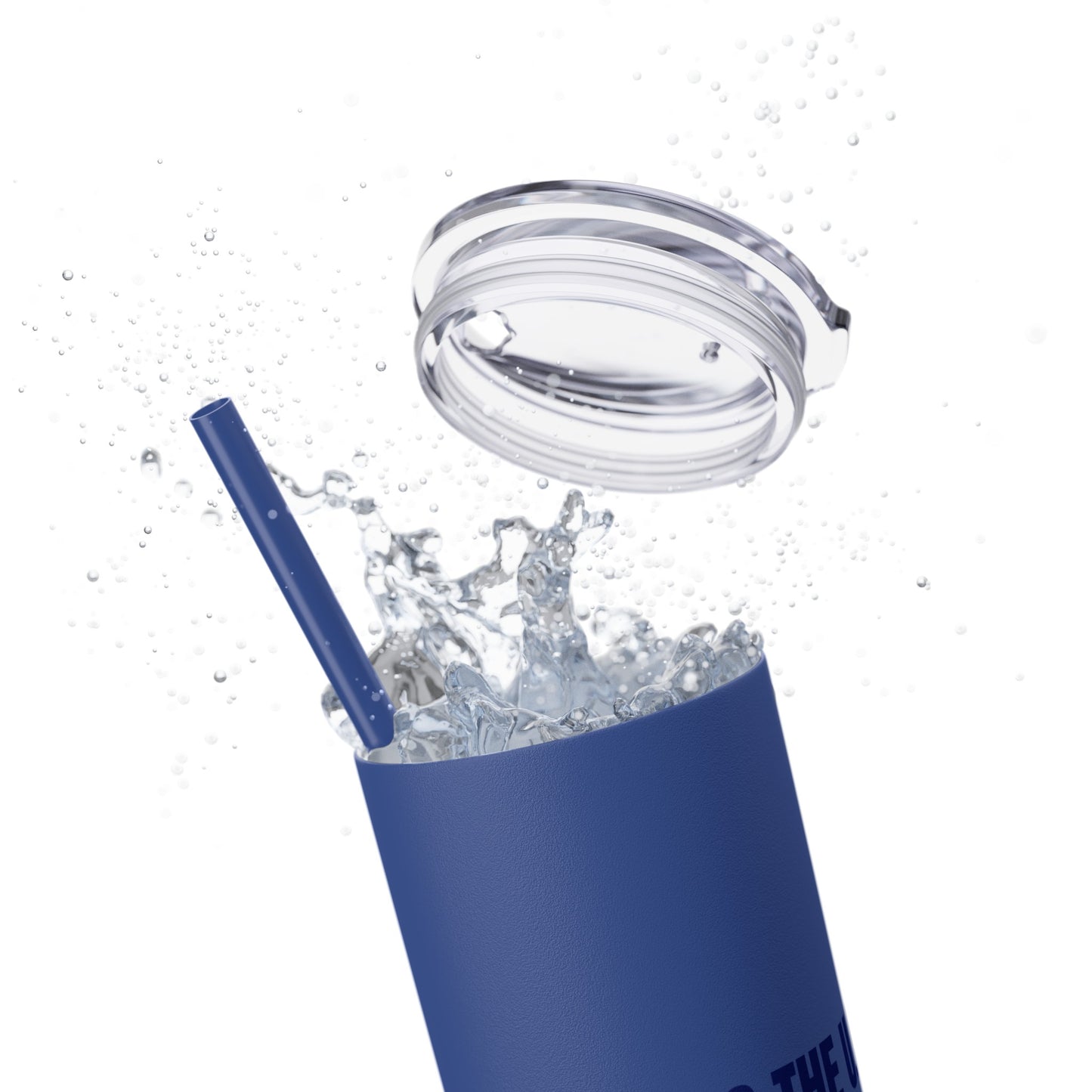 Welcome to the UK You Wanker - Skinny Stainless Steel Tumbler with Straw, 20oz