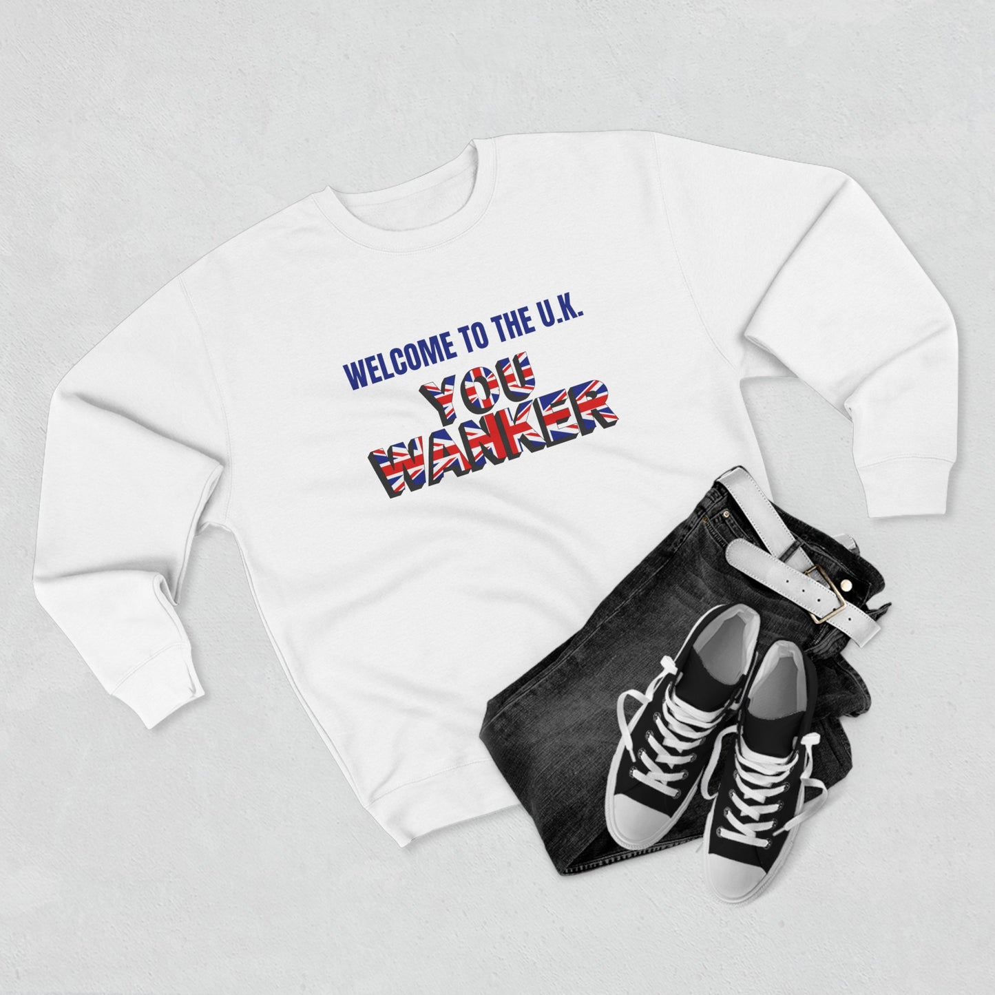 Welcome to the UK- Unisex Premium Crewneck Sweatshirt