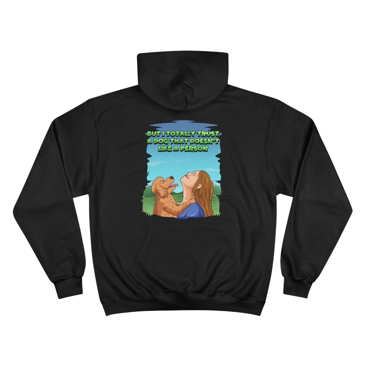 Dog Lovers front and back designed Champion Hoodie