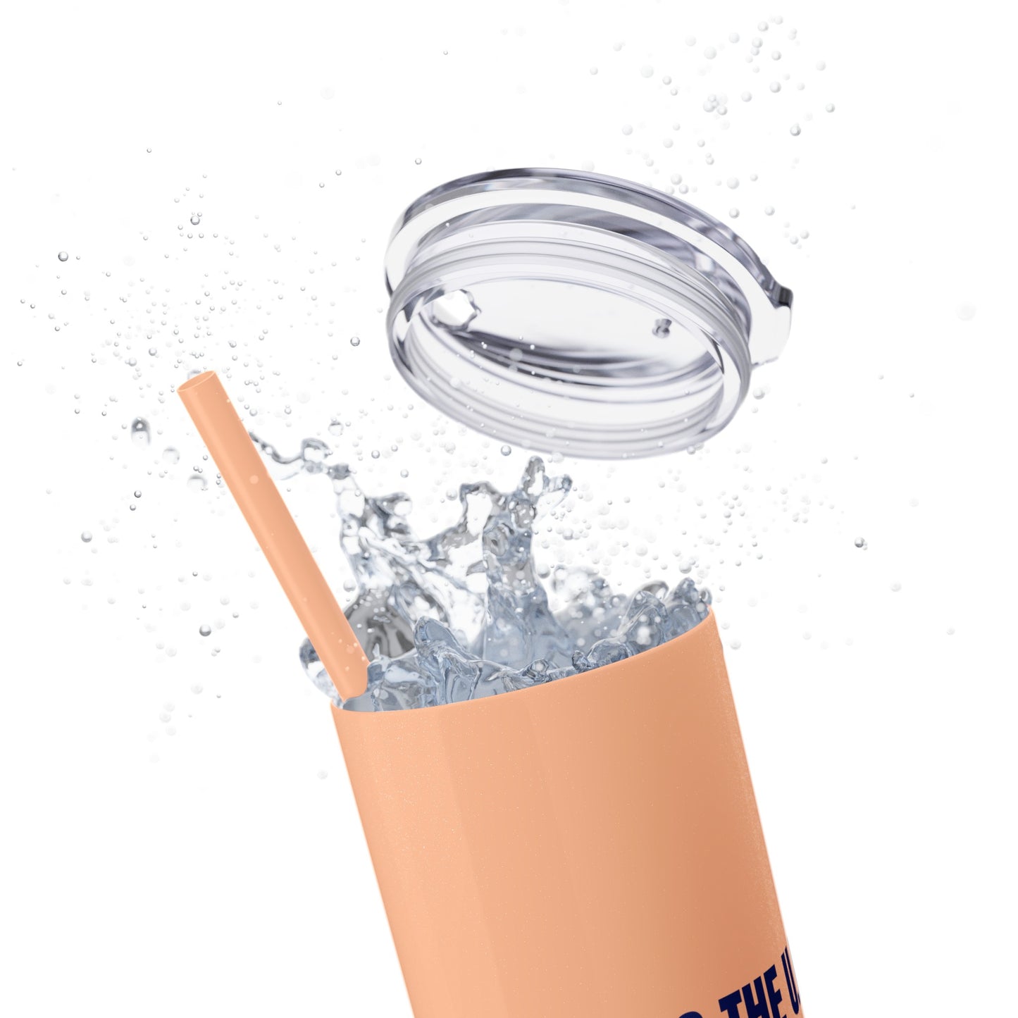 Welcome to the UK You Wanker - Skinny Stainless Steel Tumbler with Straw, 20oz