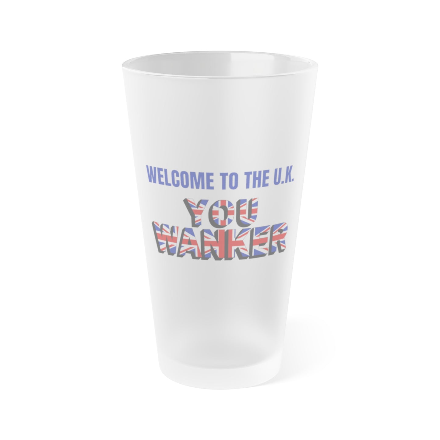 Welcome to the UK Frosted Pint Beer Glass, 16oz