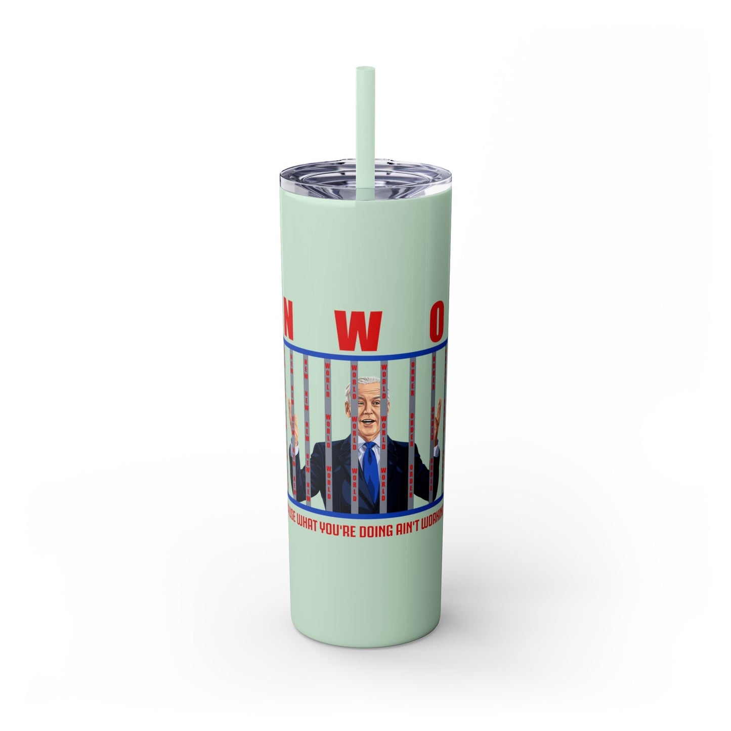 Brandon gotta go Skinny Tumbler with Straw, 20oz