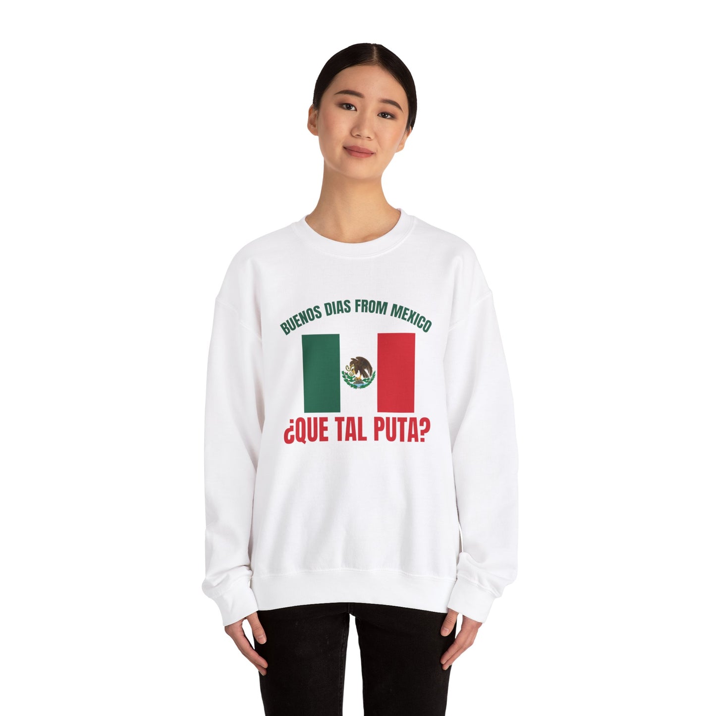 Buenos Dias from Mexico Unisex Heavy Blend™ Crewneck Sweatshirt