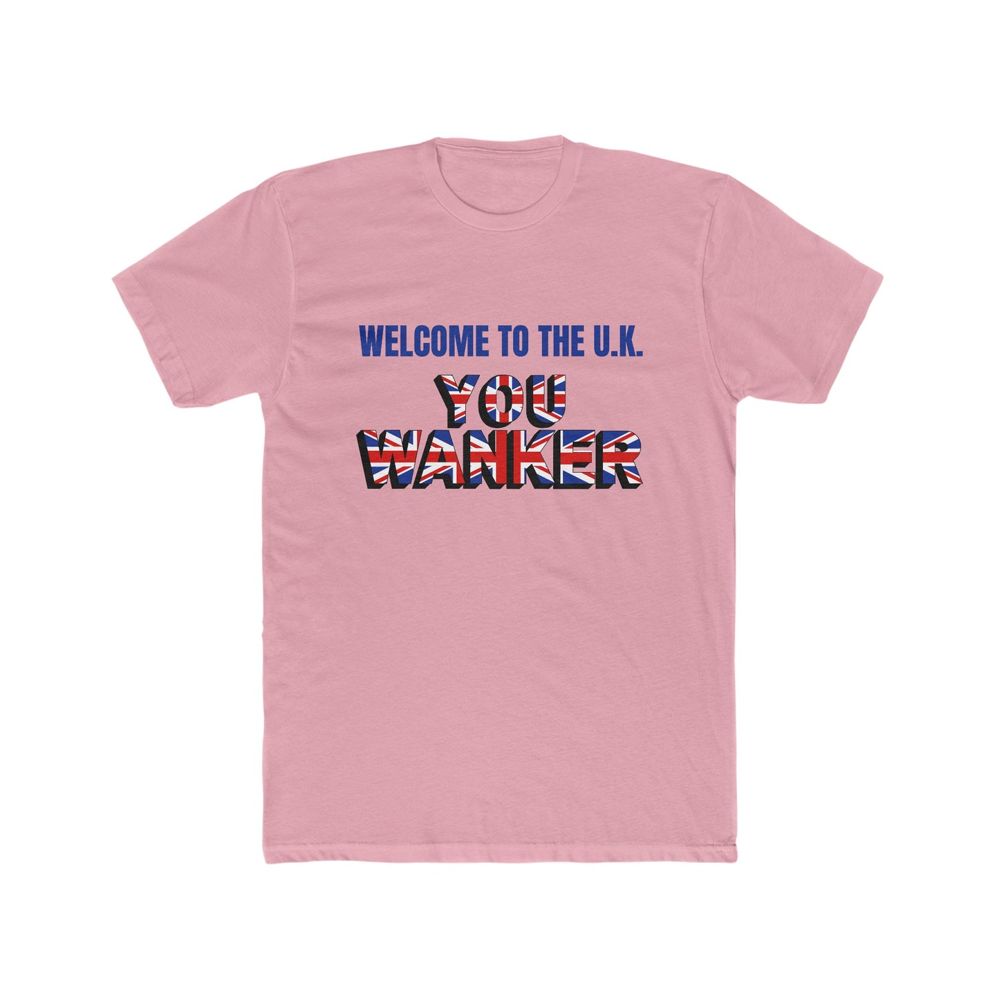 Welcome to the U.K. You Wanker -  Men's Cotton Crew Tee