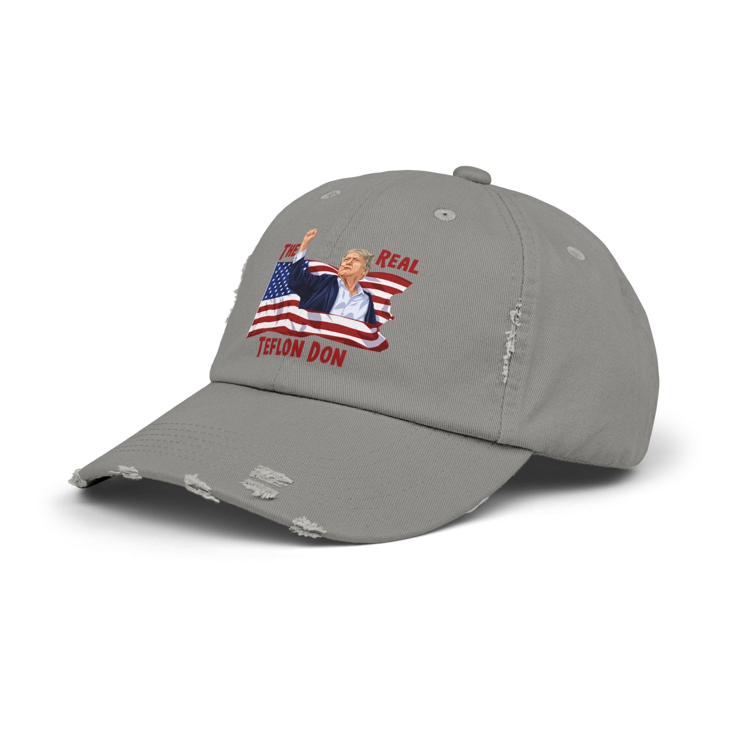 Trump  The Real Teflon Don  Unisex Distressed Cap