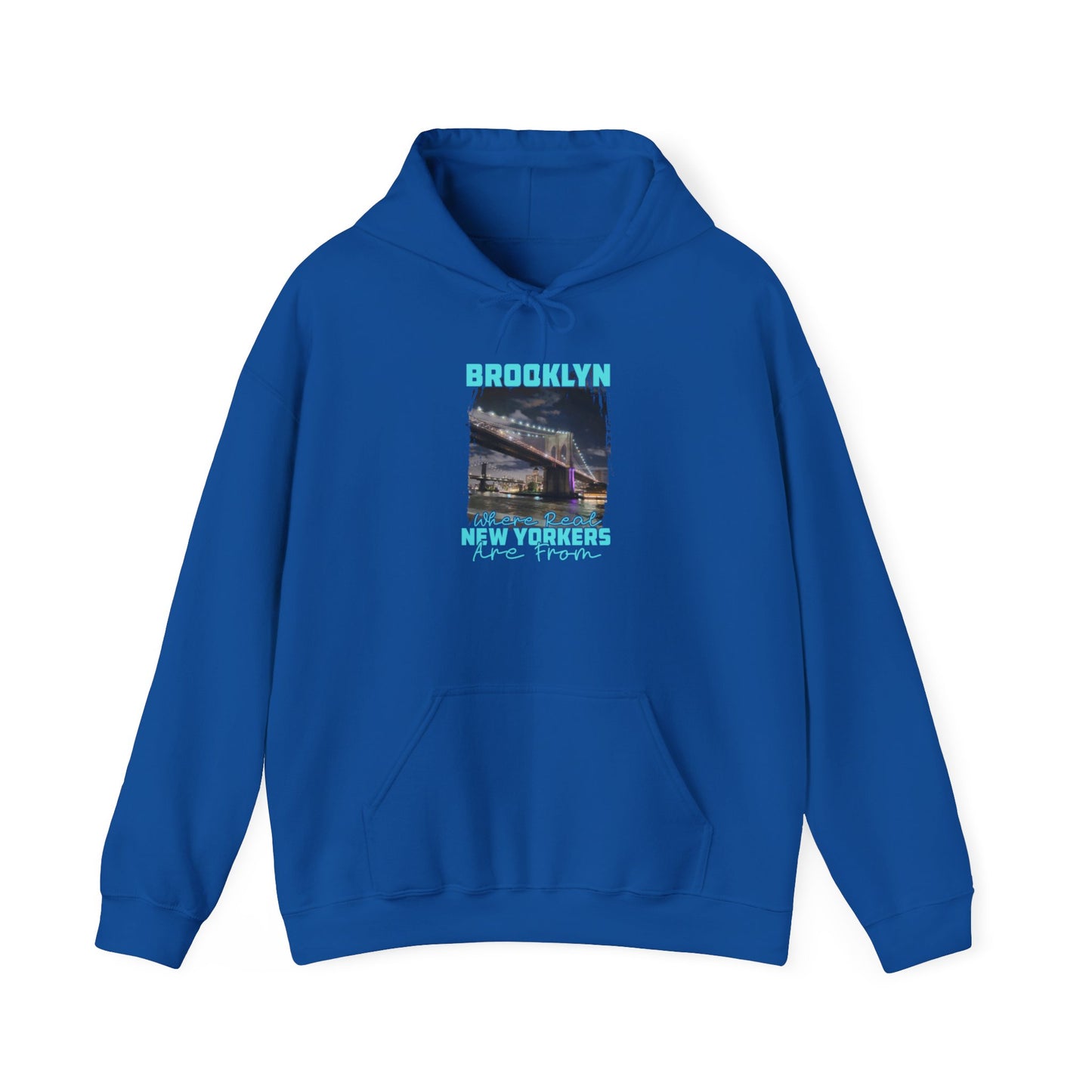 Brooklyn, where real New Yorkers are from Unisex Heavy Blend™ Hooded Sweatshirt