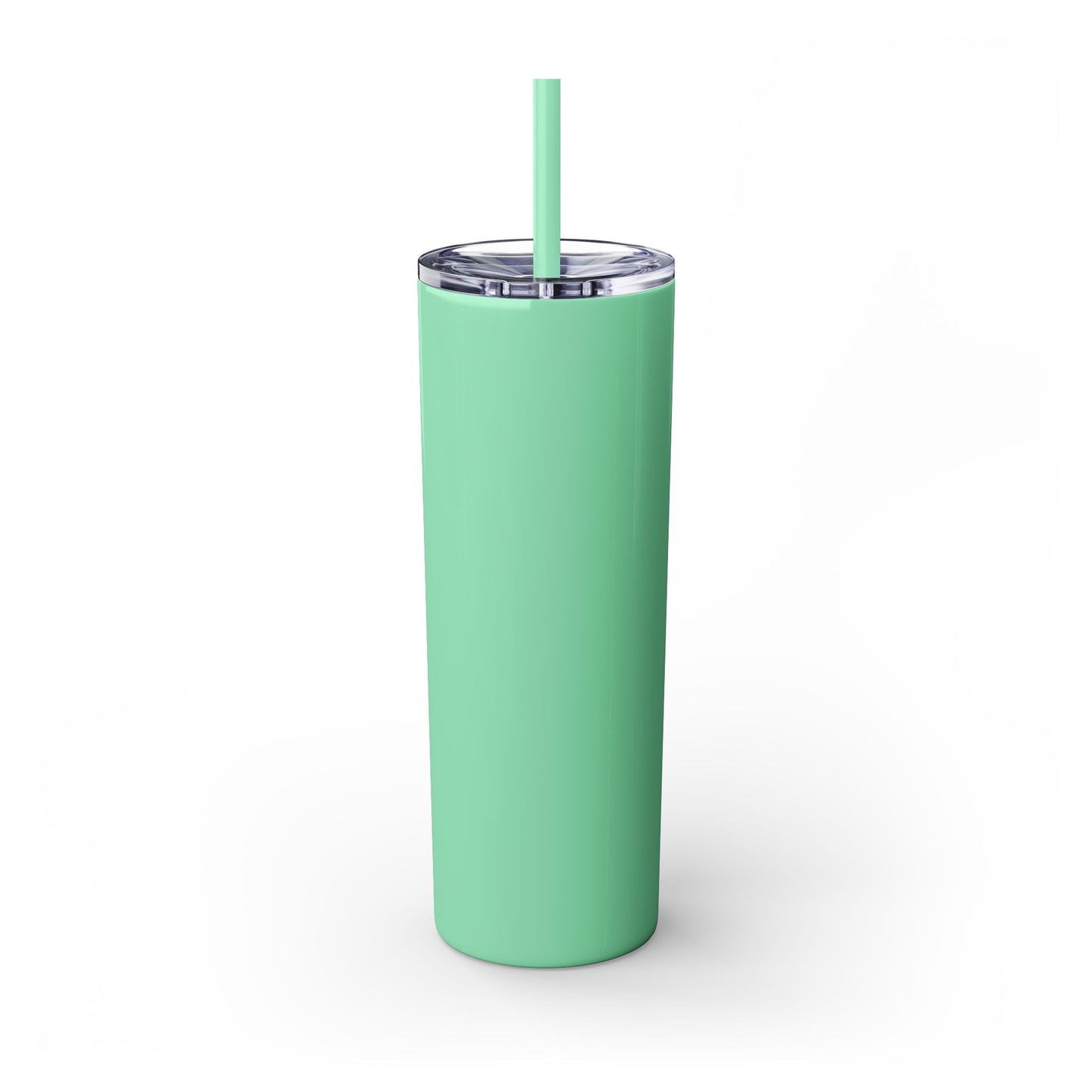 Brooklyn Where Real New Yorkers Are From - Skinny Stainless Steel Tumbler w/Straw, 20oz