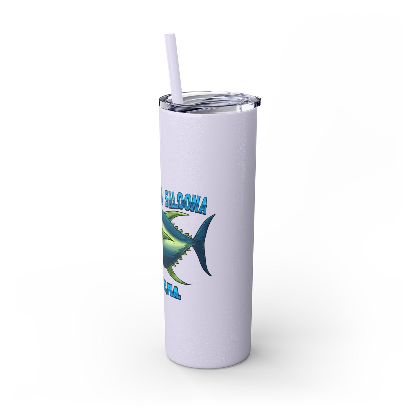 The Fugly Tuna Saloona Bar Key West FLorida Skinny Tumbler with Straw, 20oz