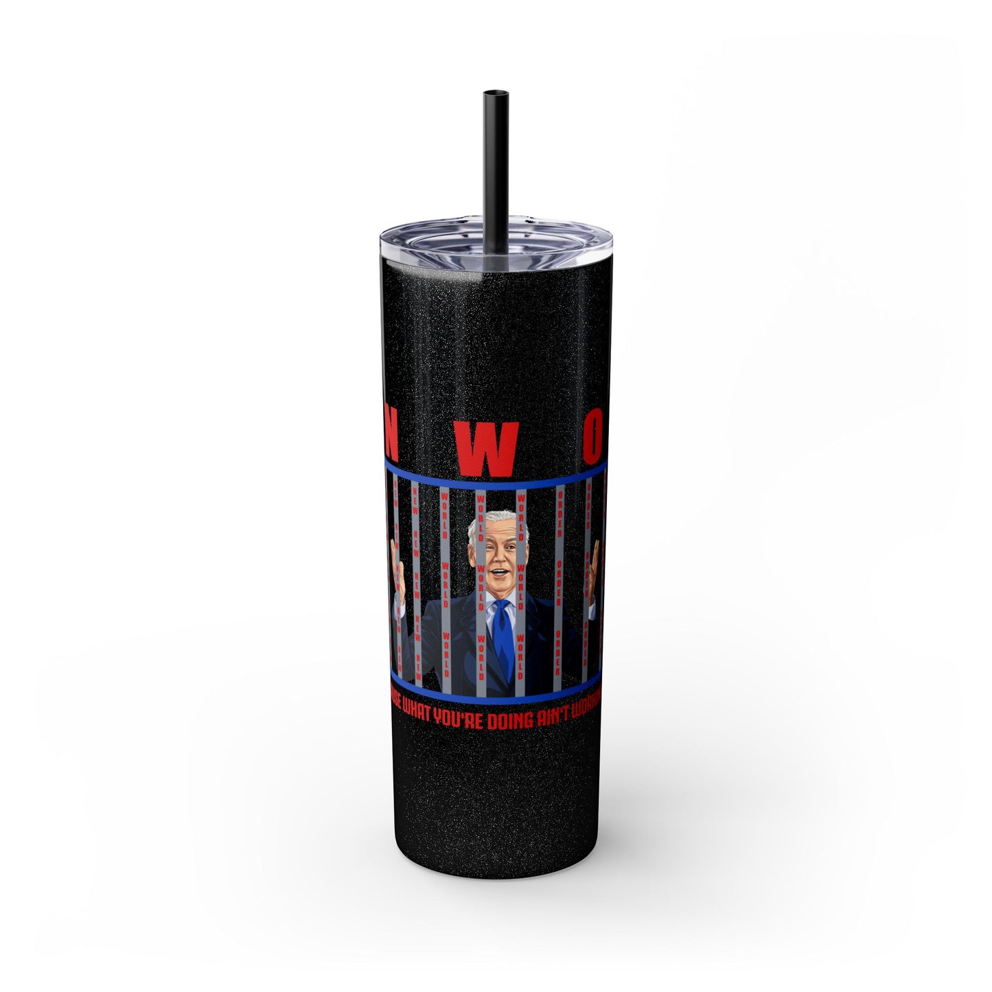 Brandon gotta go Skinny Tumbler with Straw, 20oz