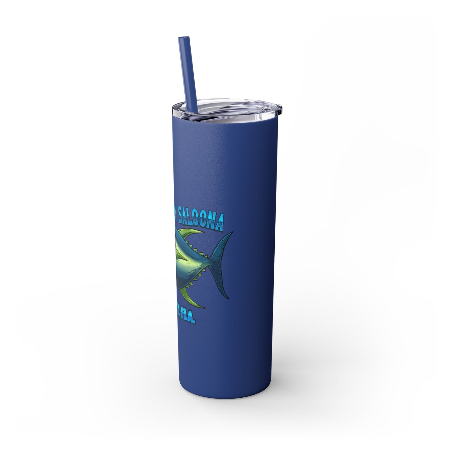 The Fugly Tuna Saloona Bar Key West FLorida Skinny Tumbler with Straw, 20oz