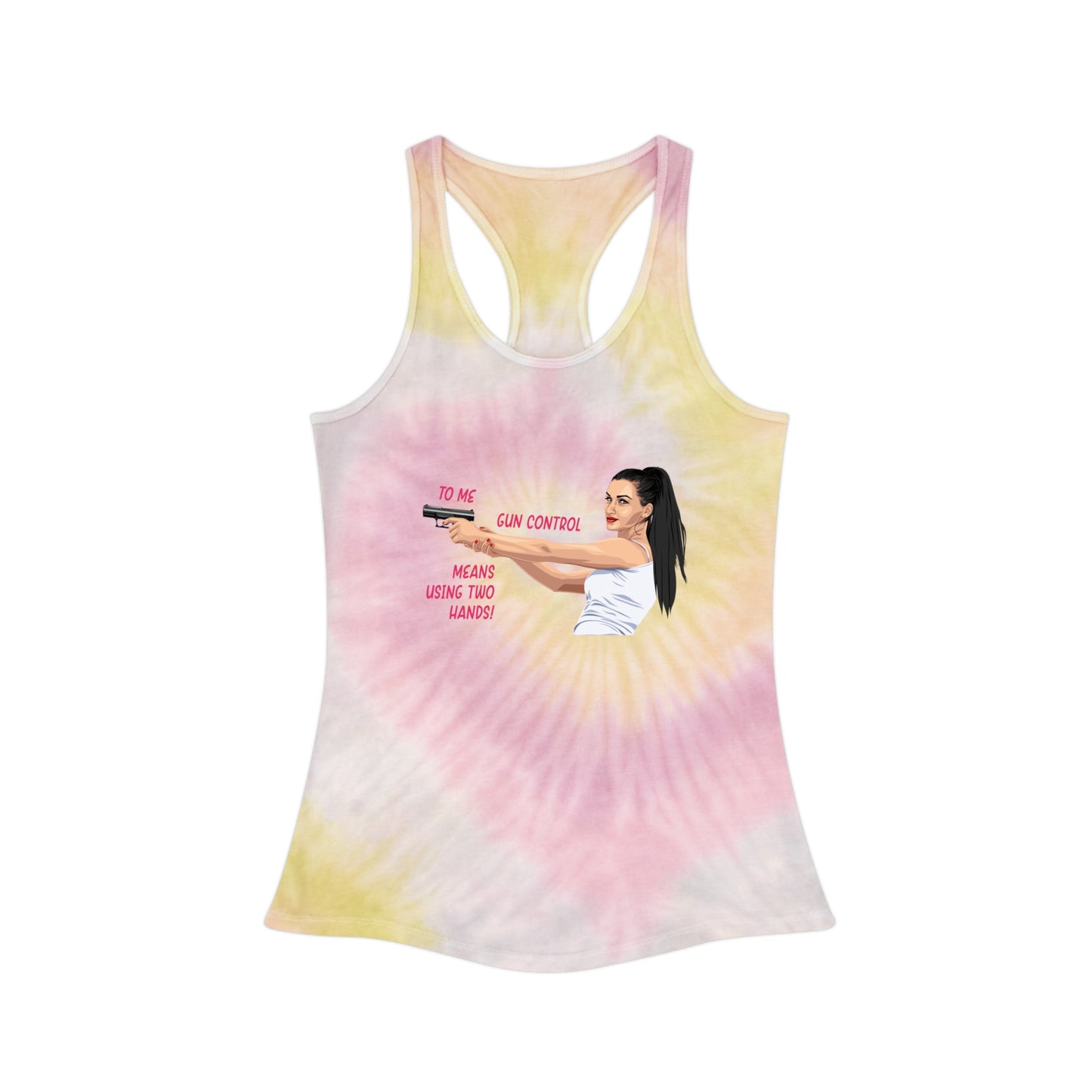 Girl power Tie Dye Racerback Tank Top