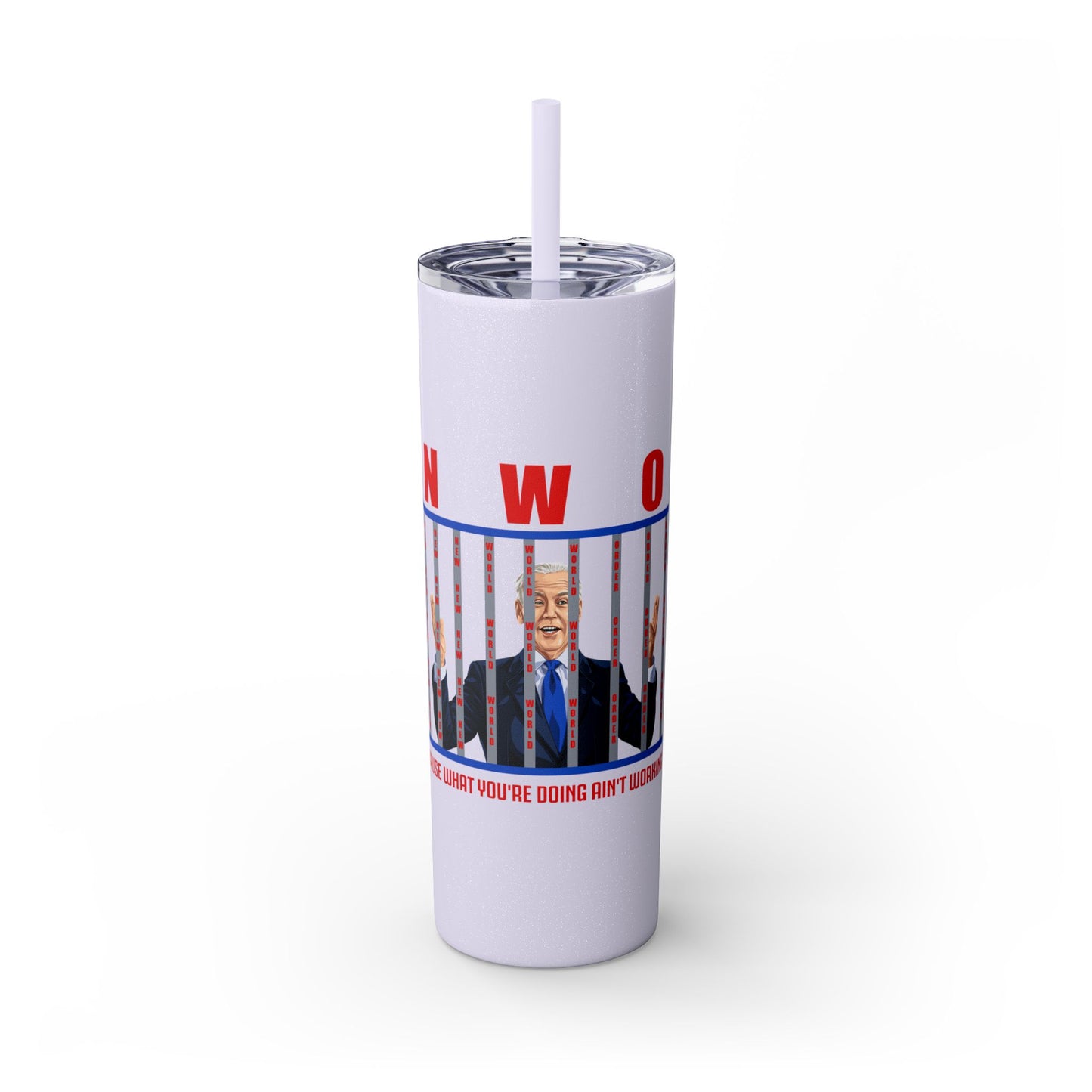 Brandon gotta go Skinny Tumbler with Straw, 20oz