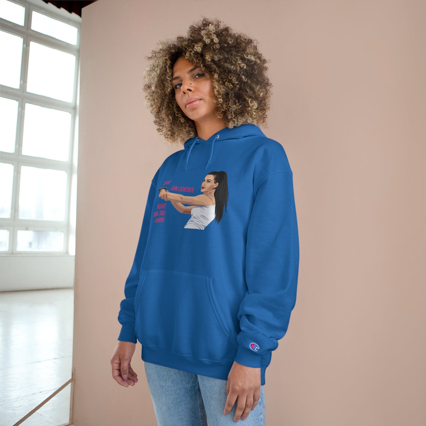 Girl Power  Champion  50/50 poly cotton blend Hoodie