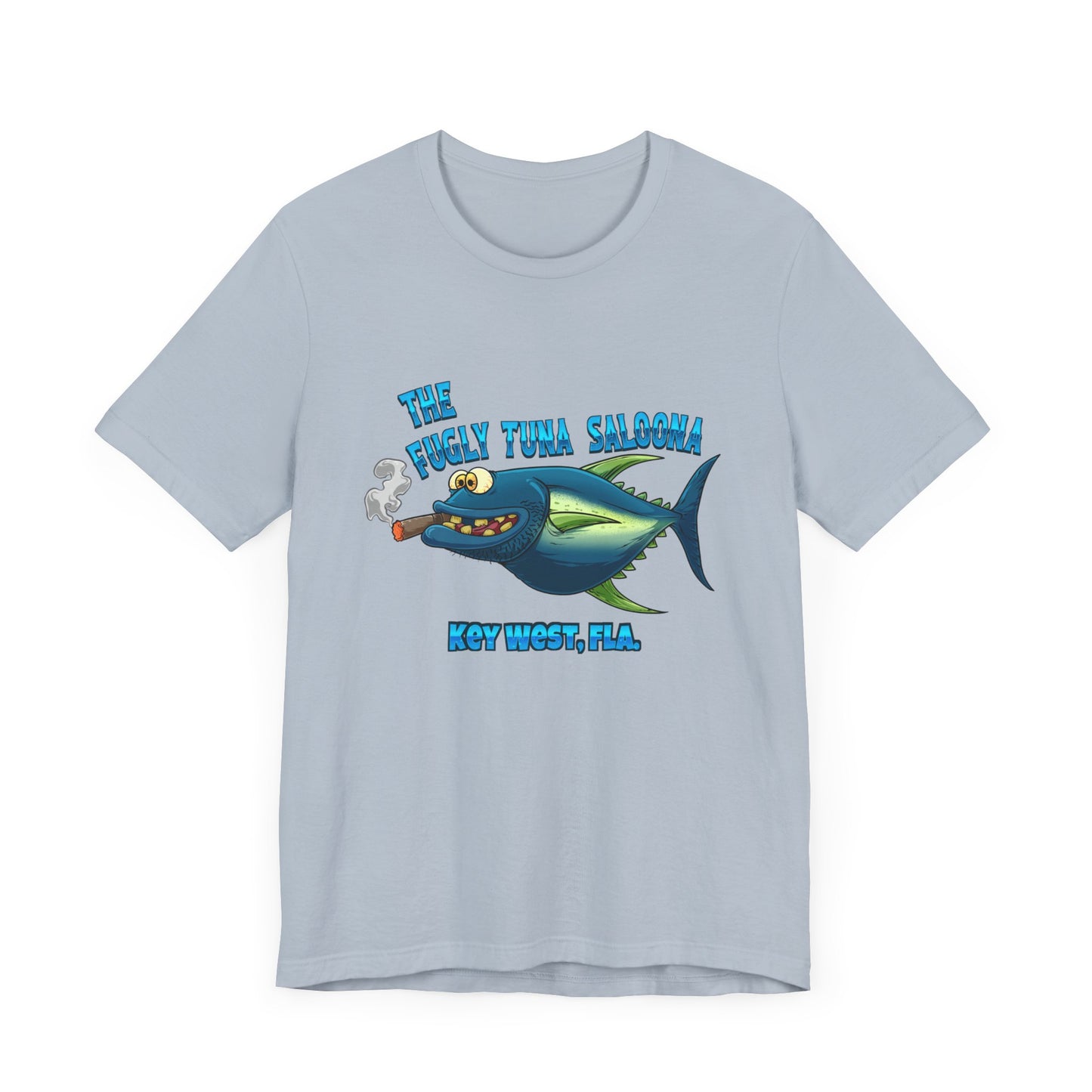 The Fugly Tuna Saloona , Key West front and back design Unisex cotton Short Sleeve Tee