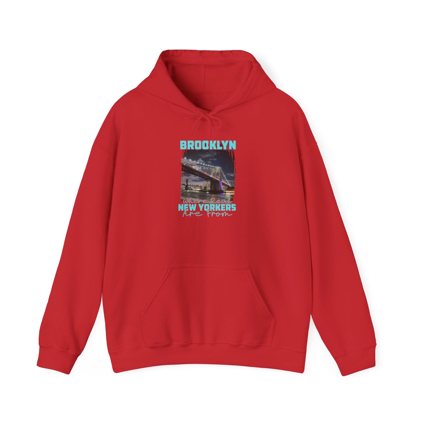 Brooklyn, where real New Yorkers are from Unisex Heavy Blend™ Hooded Sweatshirt