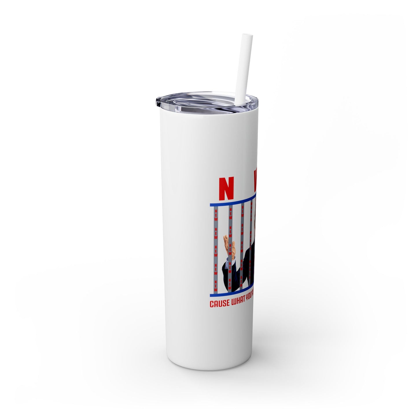 Brandon gotta go Skinny Tumbler with Straw, 20oz