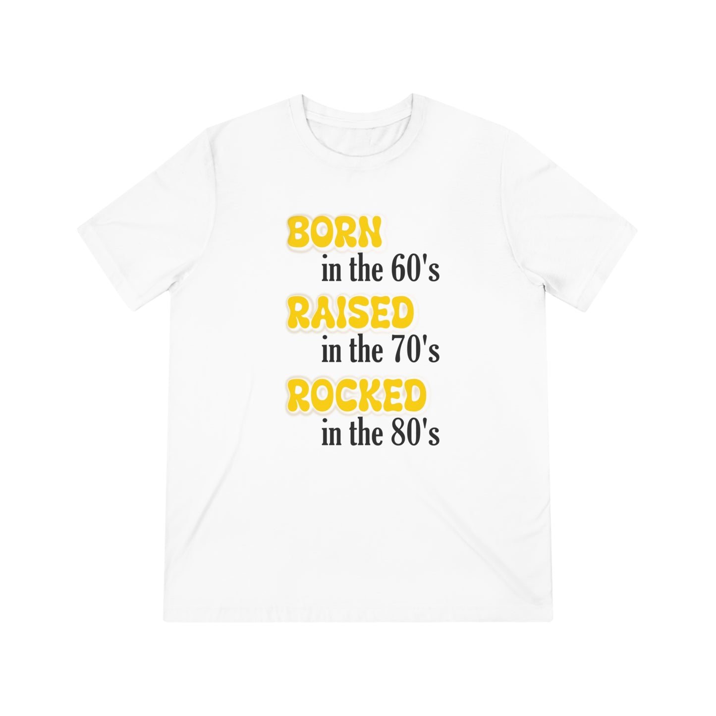 Born in the 60s Yellow & Black Unisex Triblend Tee