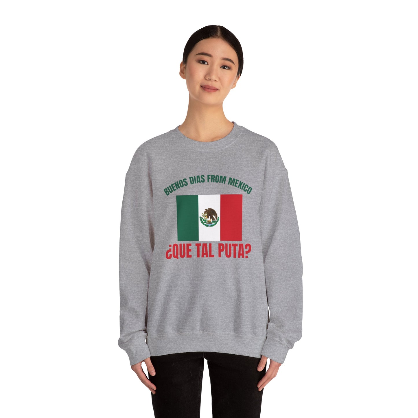 Buenos Dias from Mexico Unisex Heavy Blend™ Crewneck Sweatshirt