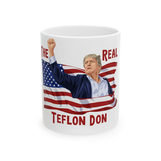 The Real Teflon Donald Trump Ceramic Mug, (11oz, 15oz)