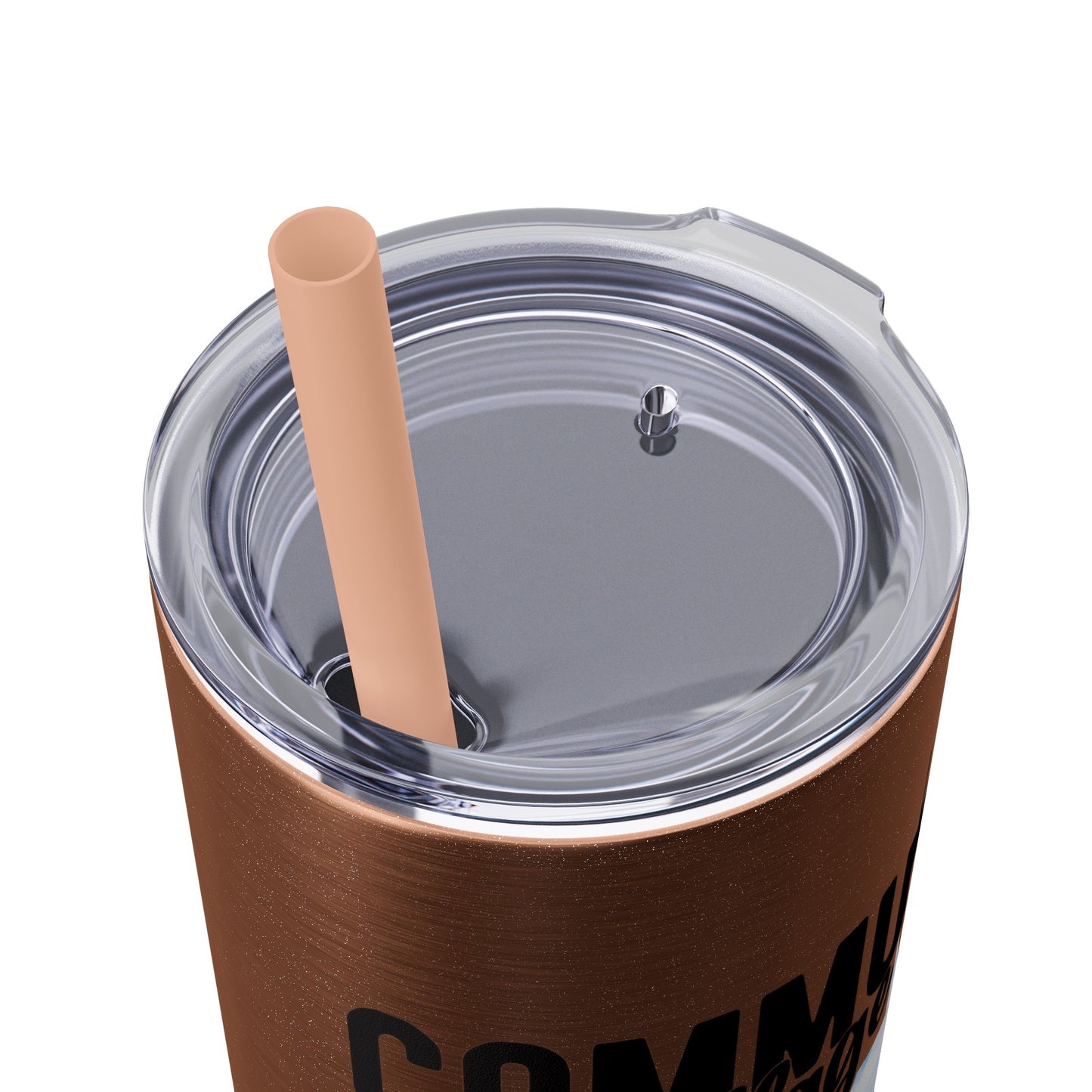 Community Collage is Easier Than Regular College - Skinny Tumbler with Straw, 20oz