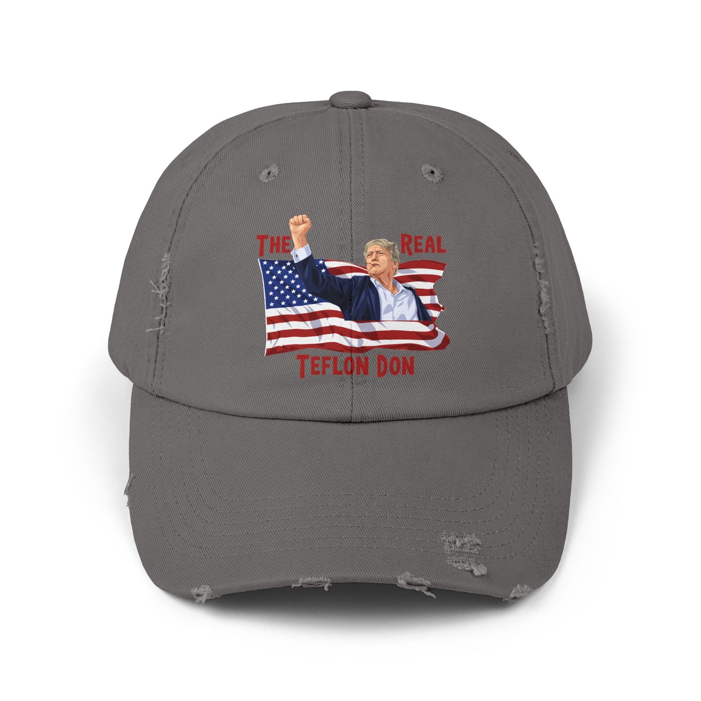 Trump  The Real Teflon Don  Unisex Distressed Cap